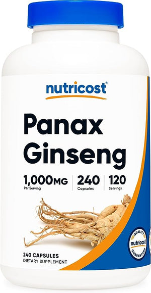 NUTRICOST® PANAX GINSENG 1000G 240 CAPSULES