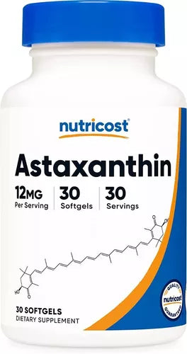 Nutricost Astaxanthin 12 mg 30 Cápsulas